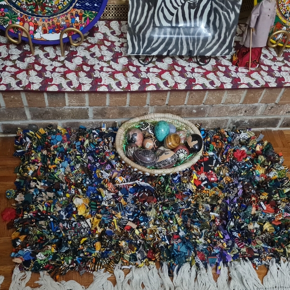 Ankara Rag Rug - Picture 2 of 4